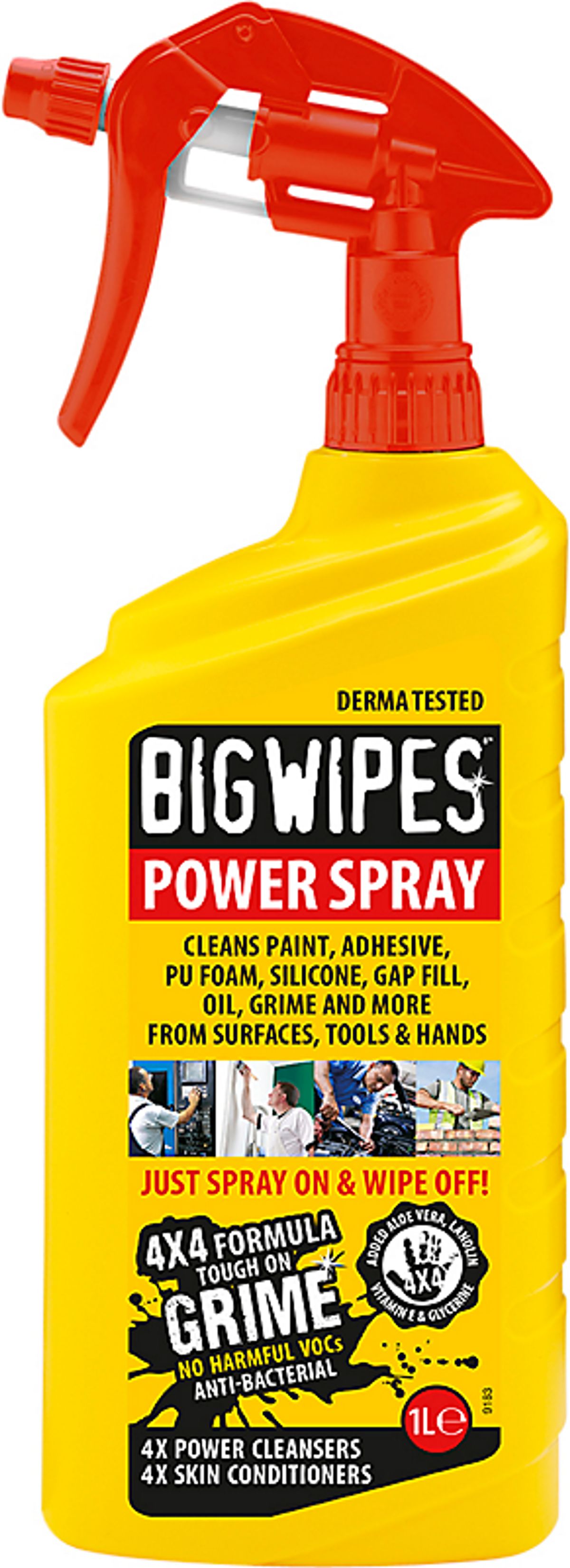 Big wipes power spray Anti-bakteriel rensevæske - 1 liter med praktisk forstøver