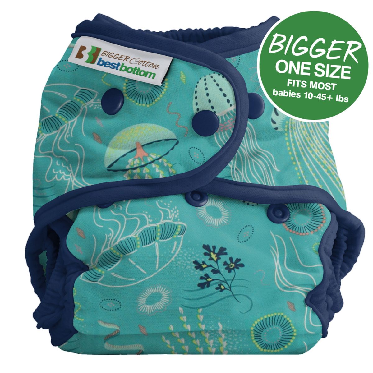 BIGGER Best Bottom AI2 + 3 indlæg - jelly jubilee cotton - vælg indlæg Bambus/staydry MEDIUM