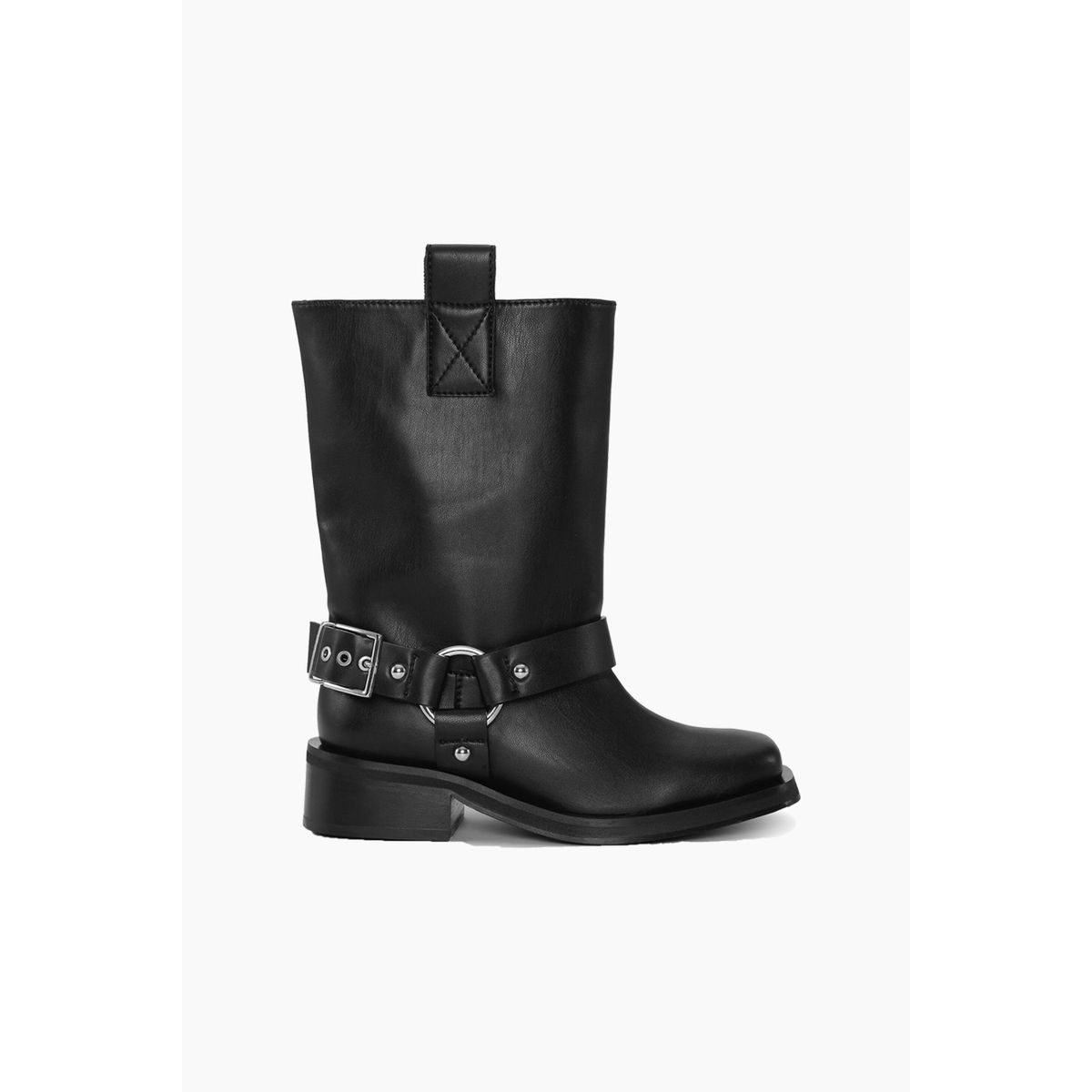 Biker Tubular Mid Shaft Boot S2275 - Black - GANNI - Sort 40