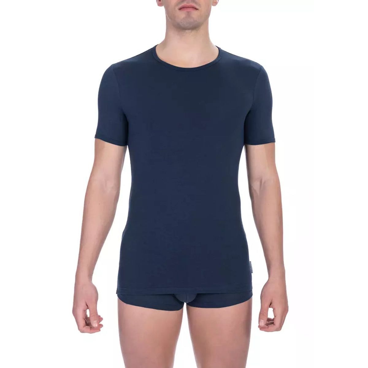 Bikkembergs Sleek Crew Neck Cotton Blend Tee