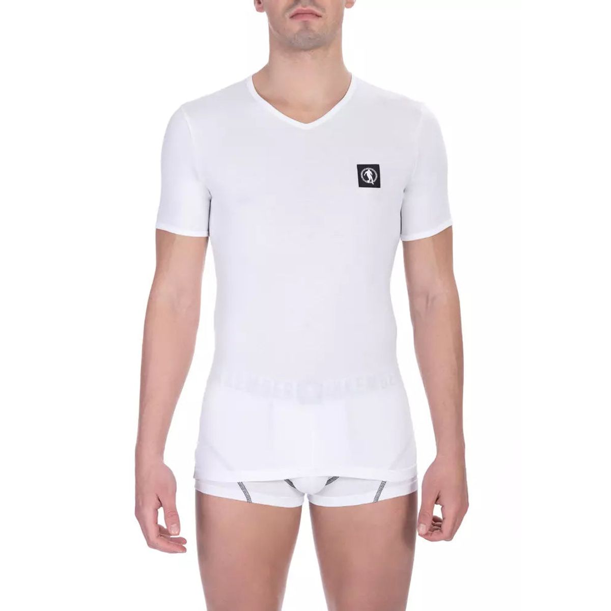 Bikkembergs White Cotton Herre T-Shirt