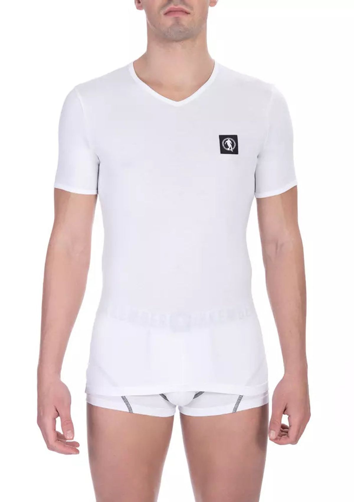 Bikkembergs White Cotton Herre T-Shirt