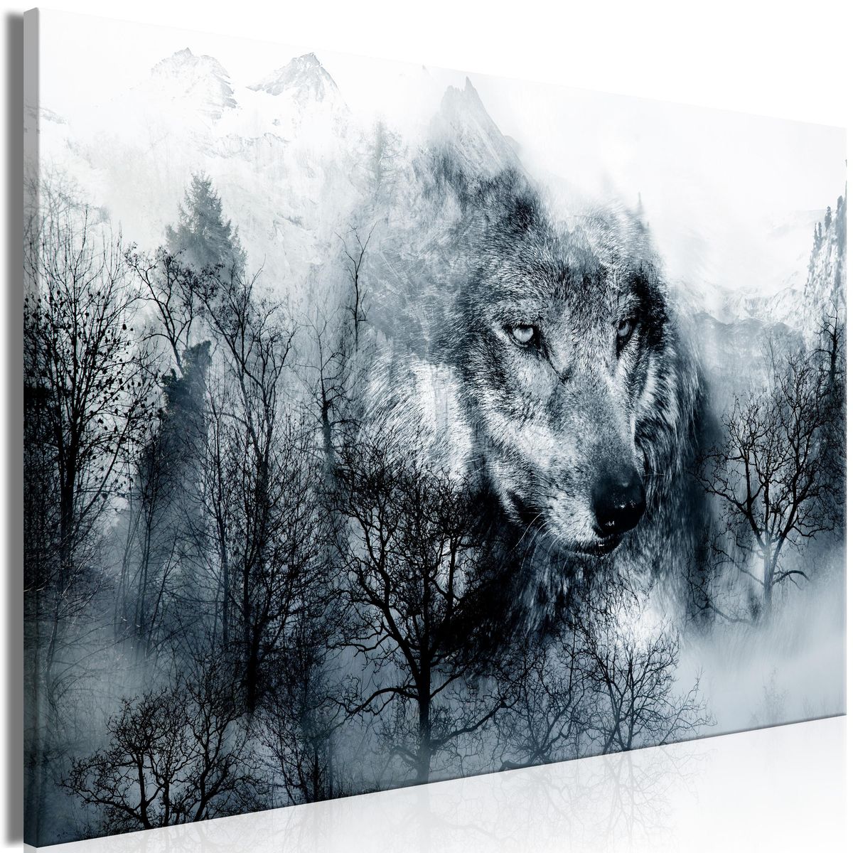 Billede - Mountain Predator (1 Part) Wide Black and White - 30 x 20 cm - Premium Print