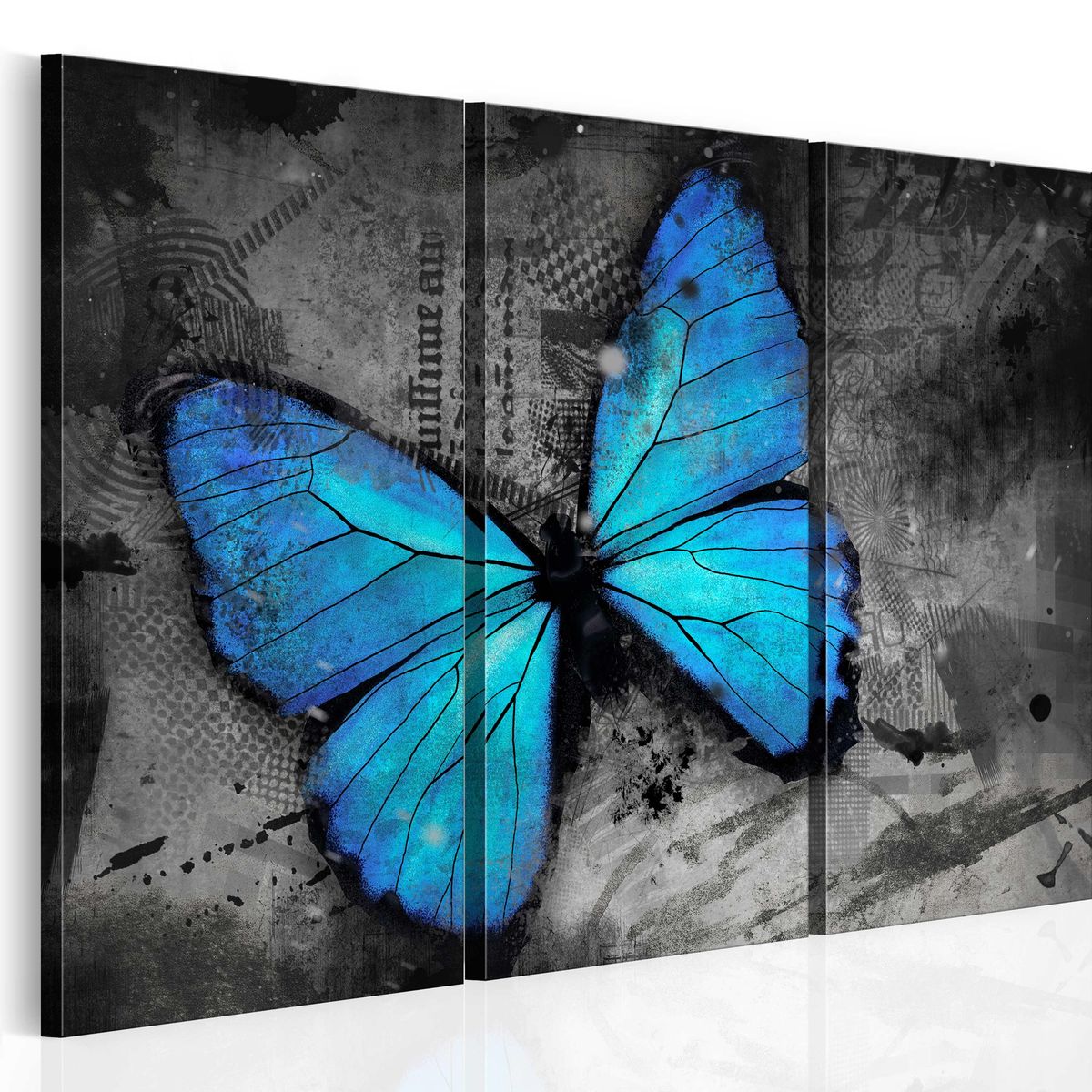 Billede - The study of butterfly - triptych - 60 x 40 cm - Premium Print