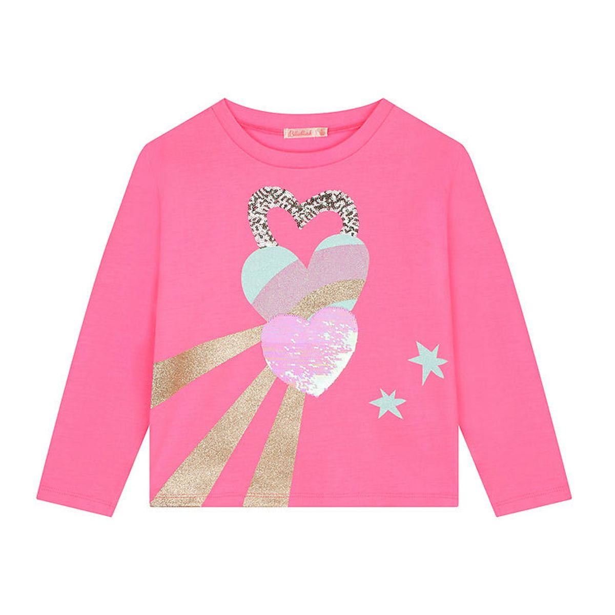 Billieblush Bluse - Pink/Hjerter/Glitter