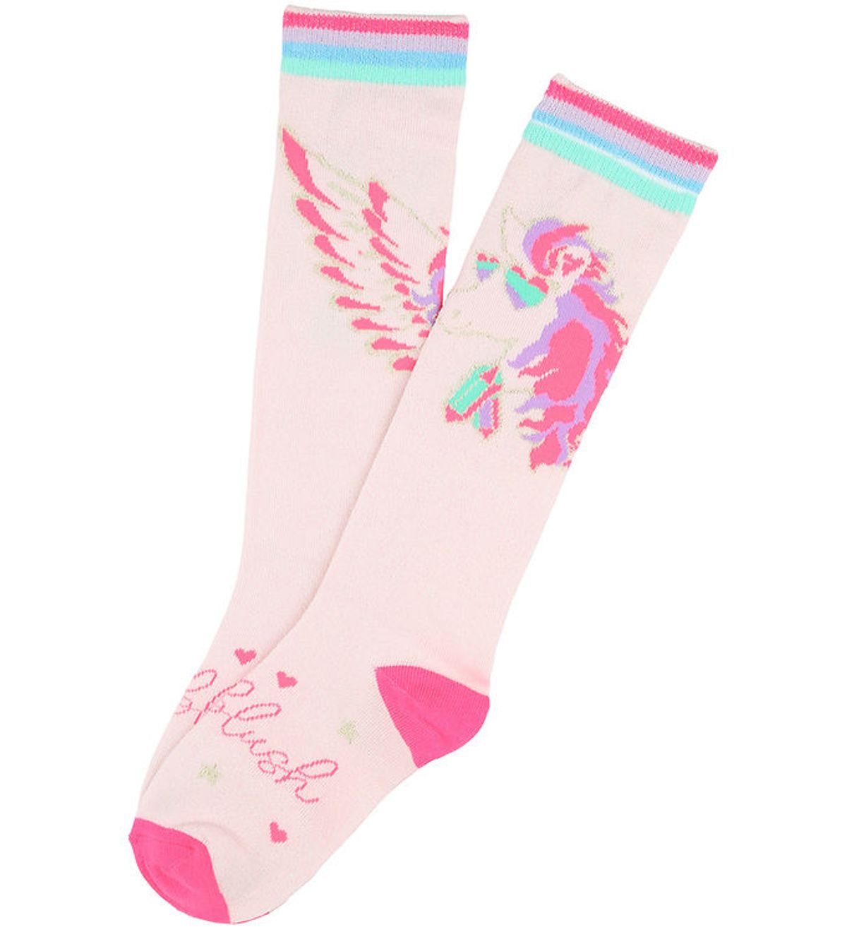 Billieblush Strømper - High Socks - Pink Pale/Glitter