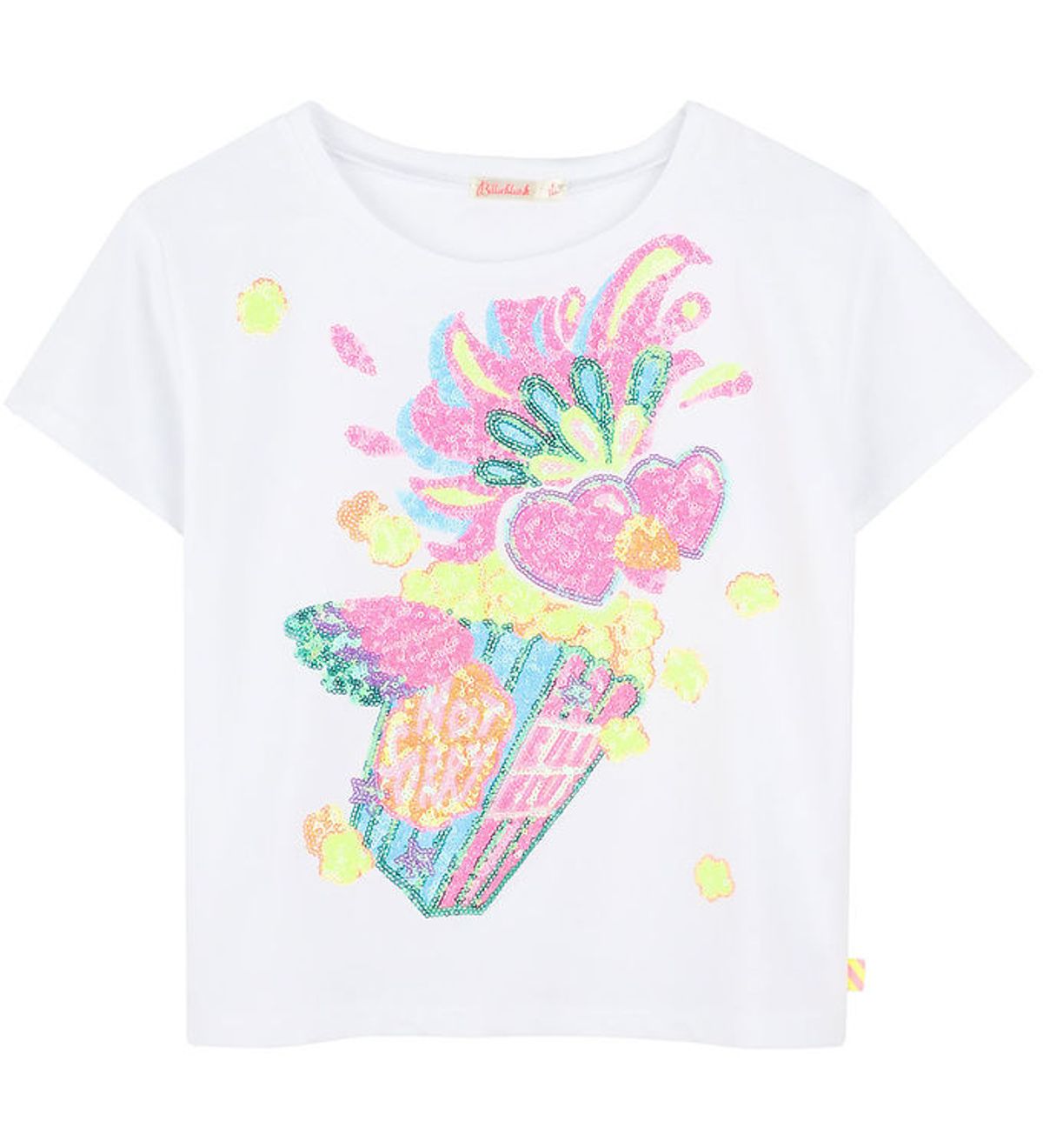 Billieblush T-shirt - Hvid m. Pailletter