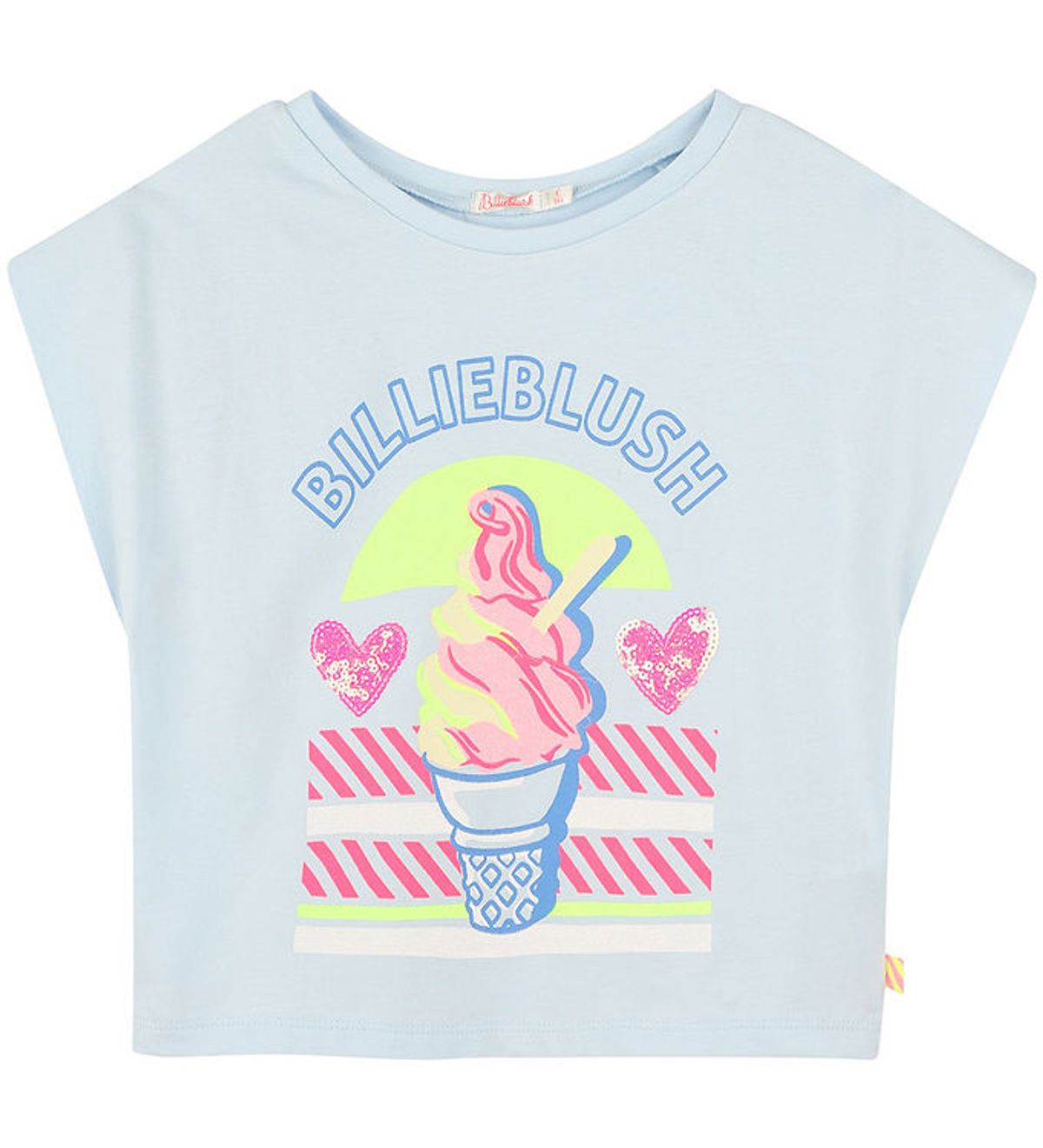 Billieblush T-shirt - Ice Water m. Print/Glimmer