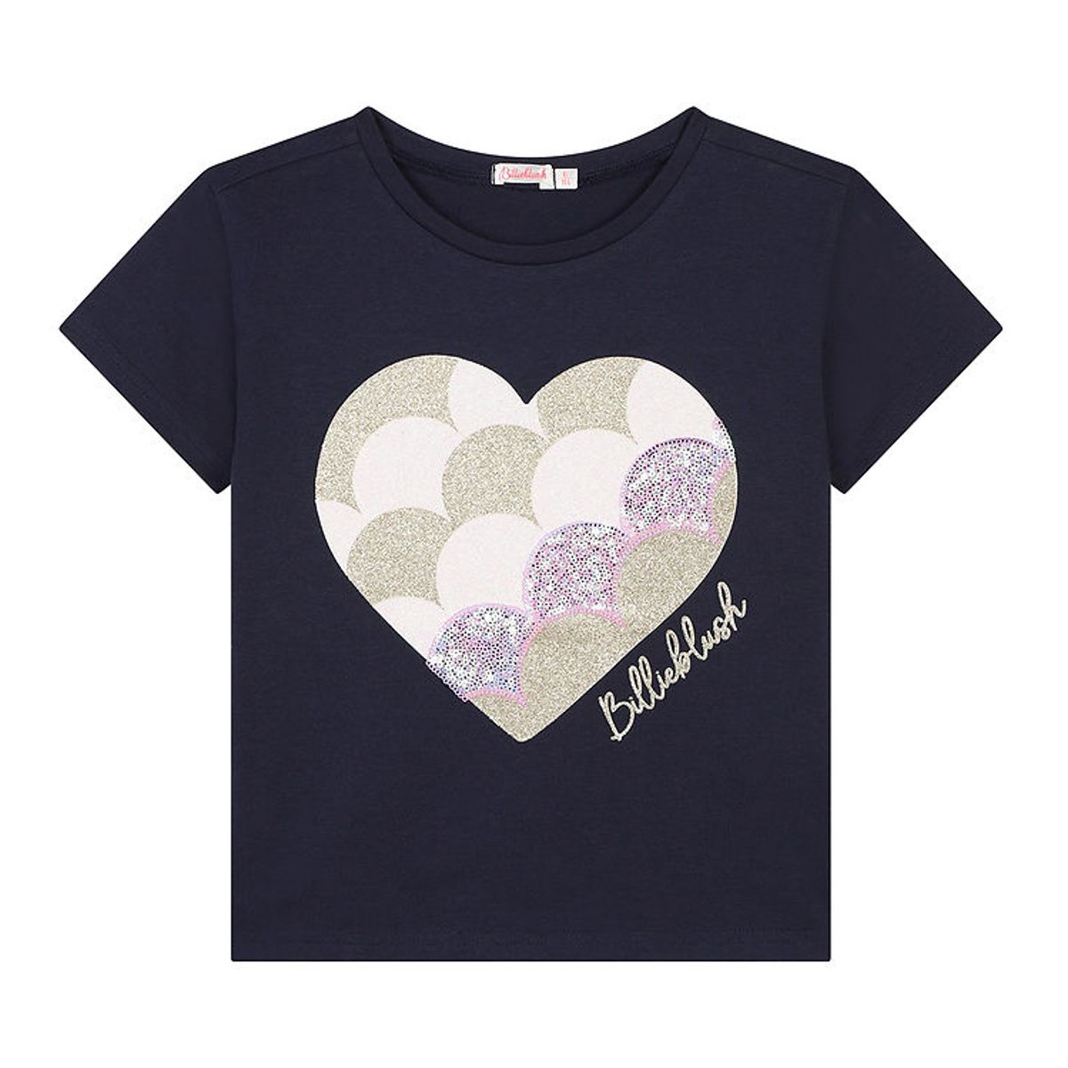 Billieblush T-shirt - Navy/Hjerte/Glitter