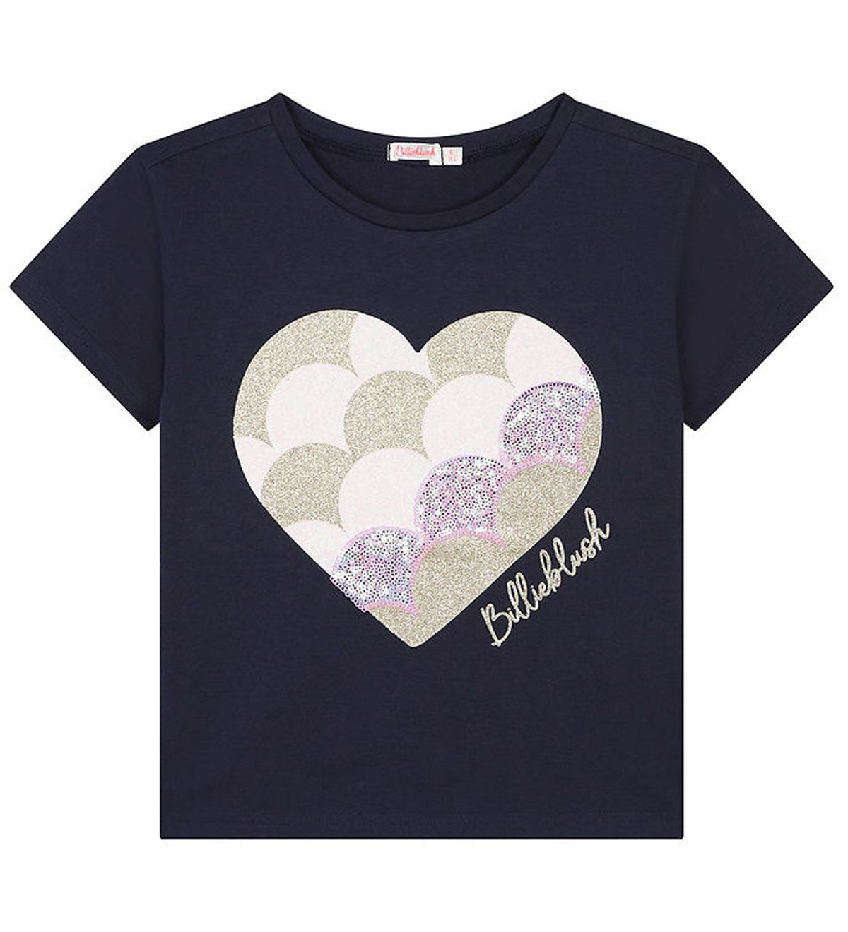 Billieblush T-shirt - Navy/Hjerte/Glitter