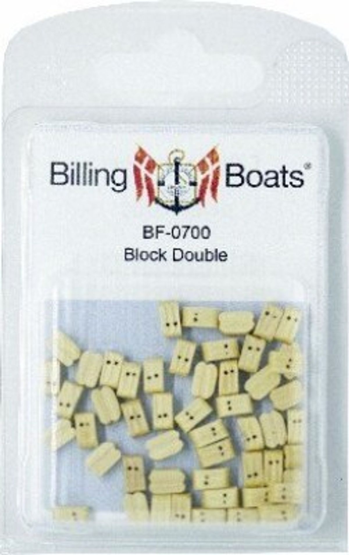 Billing Boats Fittings - Blokke - Dobbelt - 7 Mm - 50 Stk