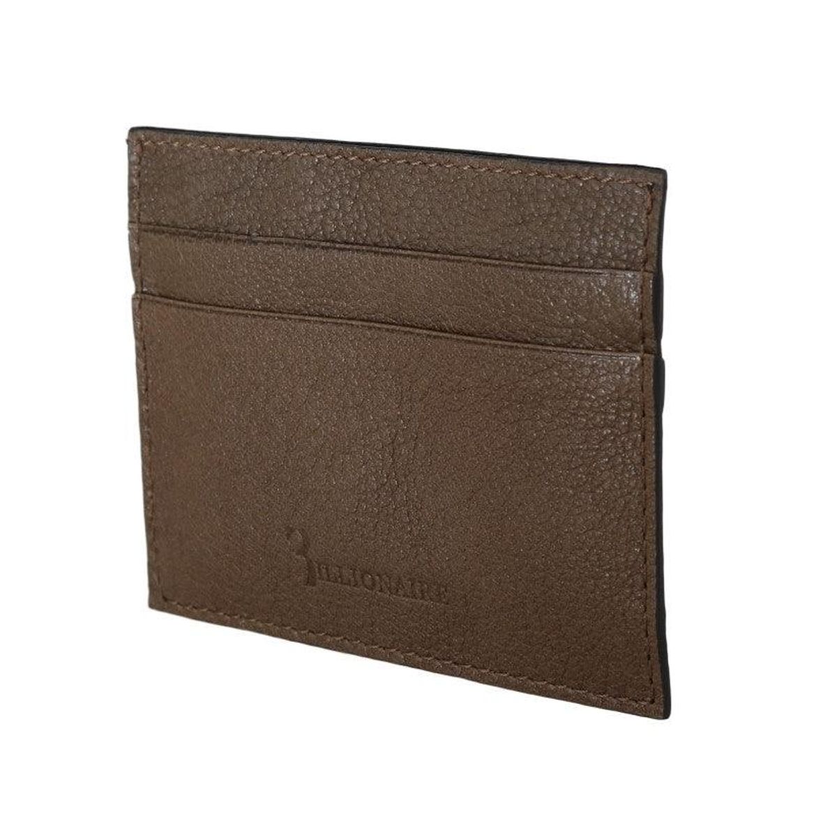 Billionaire Italian Couture Elegant Turtledove Leather Herre Wallet