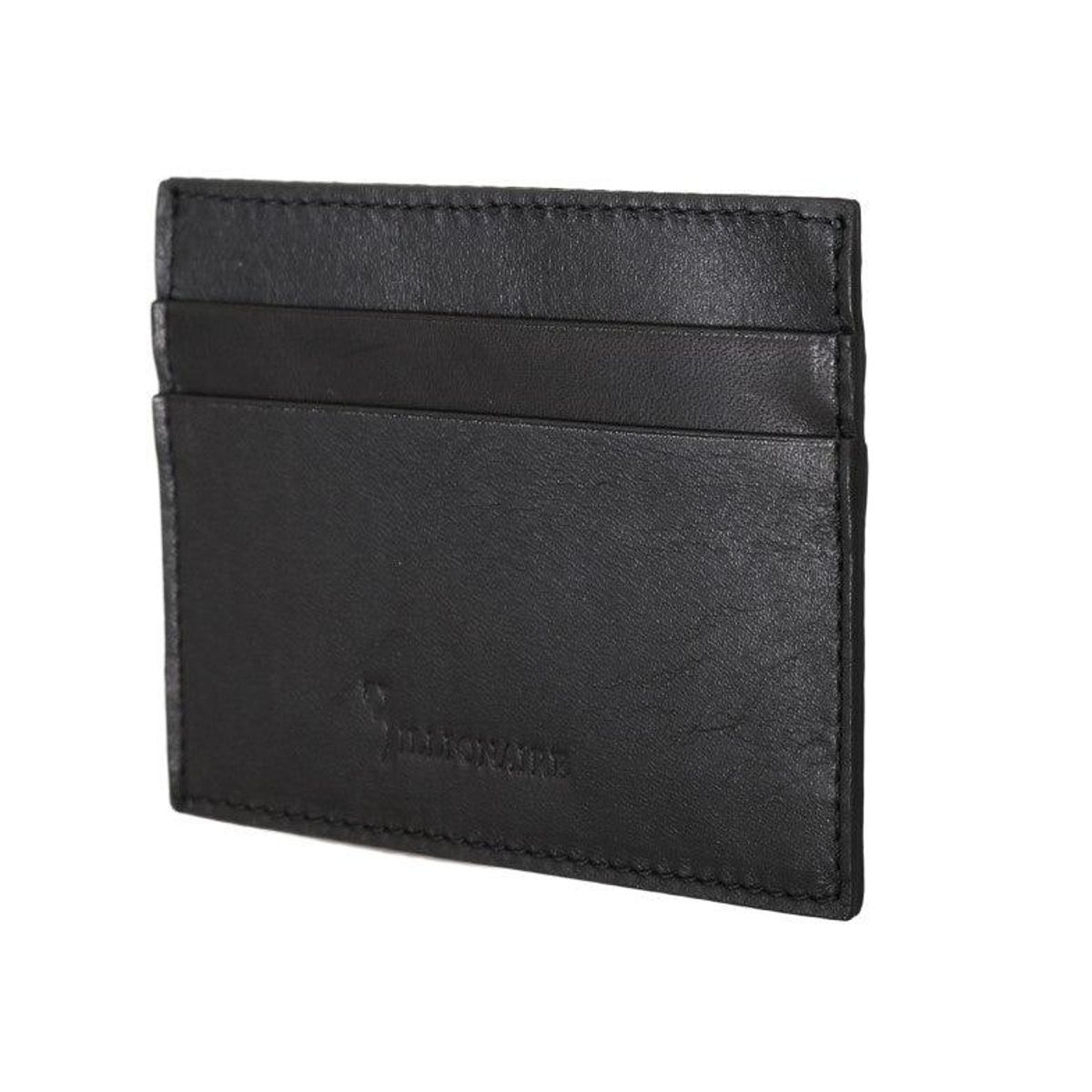 Billionaire Italian Couture Exquisite Black Leather Herre Wallet