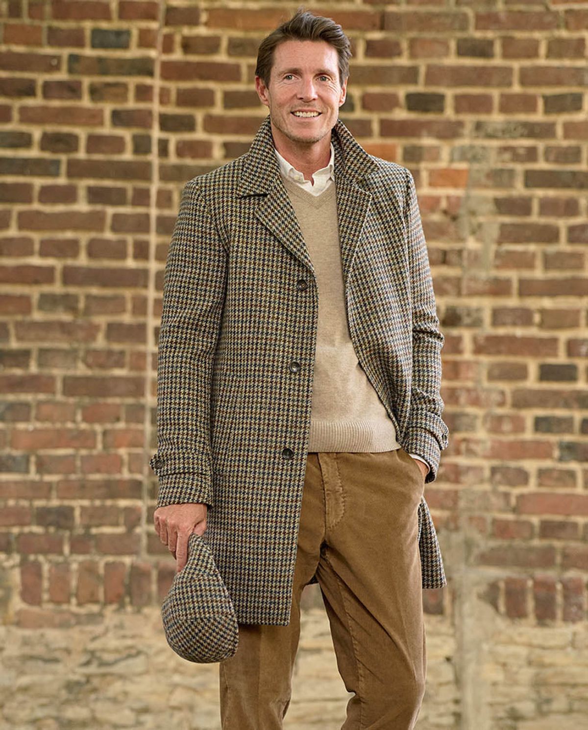 Billy herrefrakke Harris Tweed, houndstooth mønster - 50 (M)