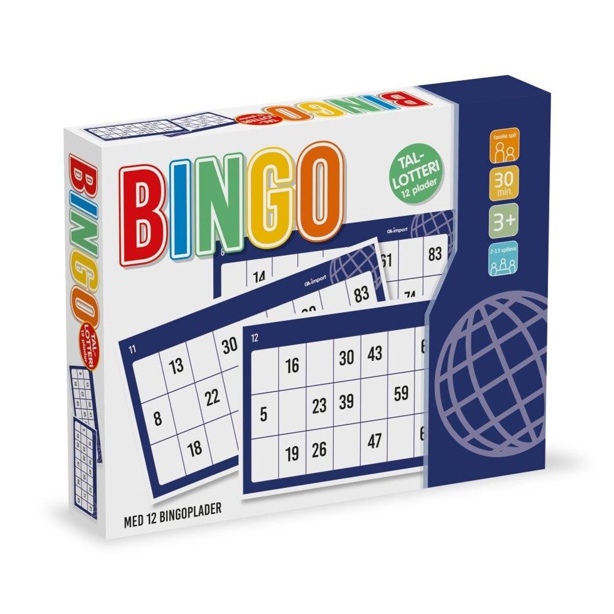 Bingo m. 12 plader - Fra 3 år