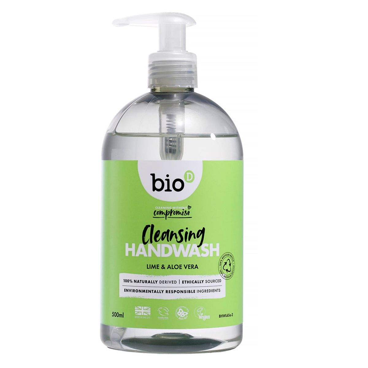 Bio-D - Antibakteriel Håndsæbe - Lime Og Aloe Vera - 500 Ml