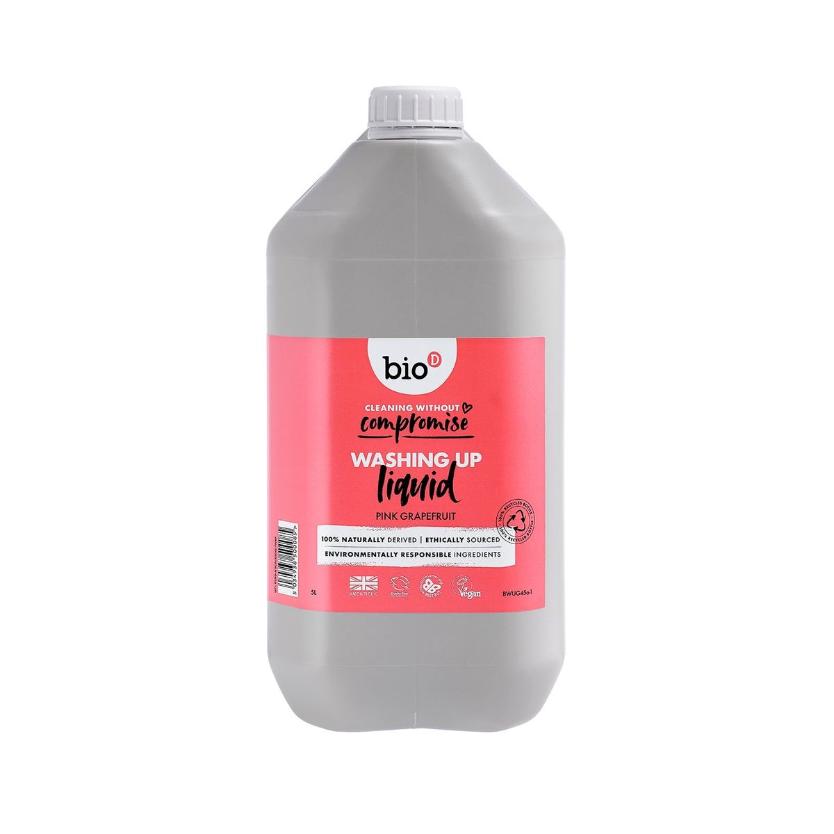 Bio-D - Flydende Opvaskemiddel - Grapefrugt, 5 Liter