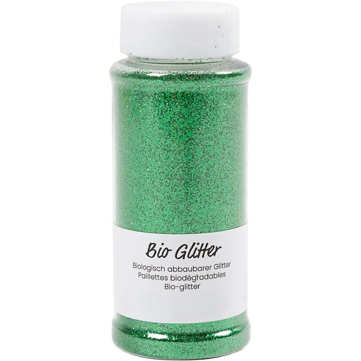 Bio-glitter, grøn, 110 g/ 1 ds.