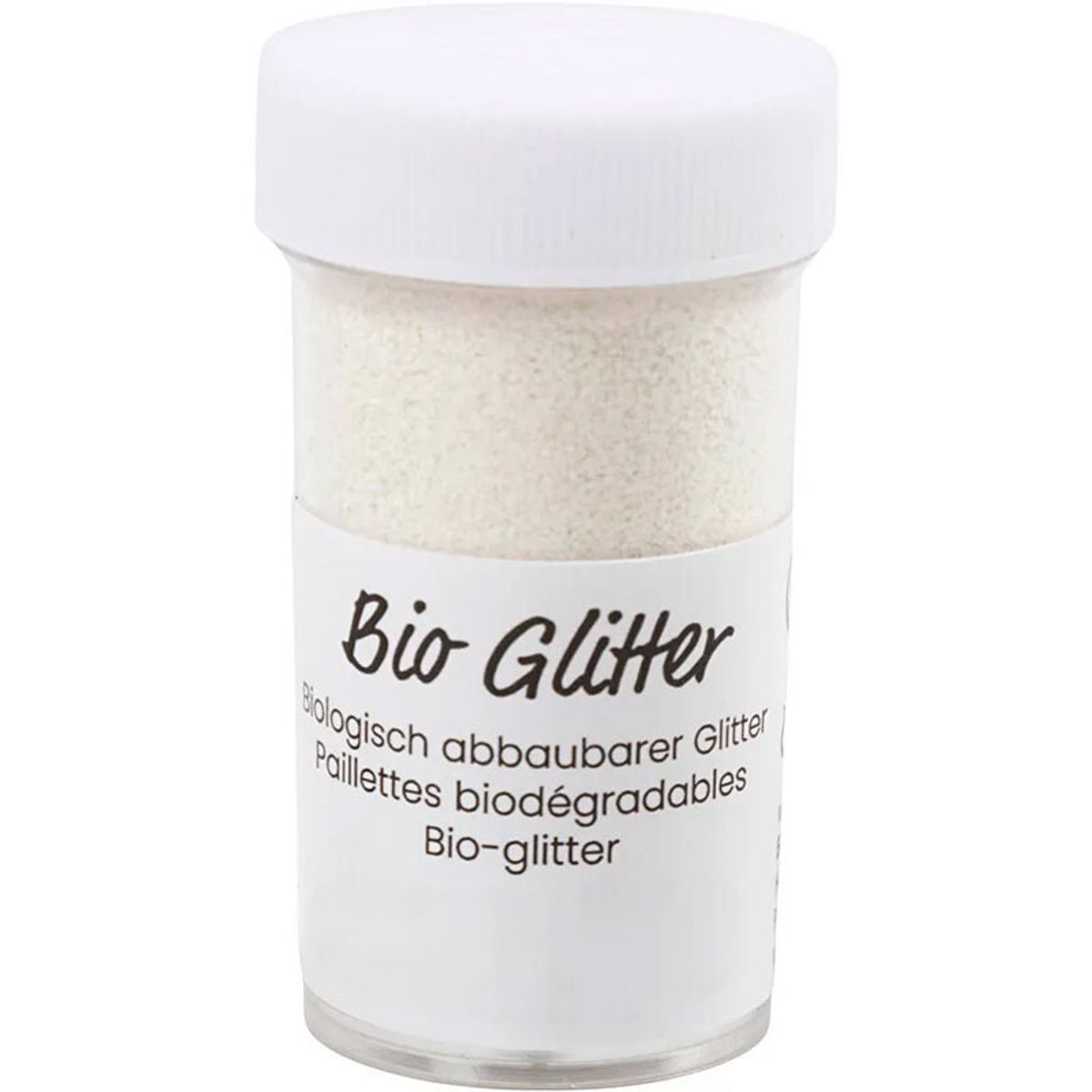 Bio-glitter, hvid, 20 g/ 1 ds.