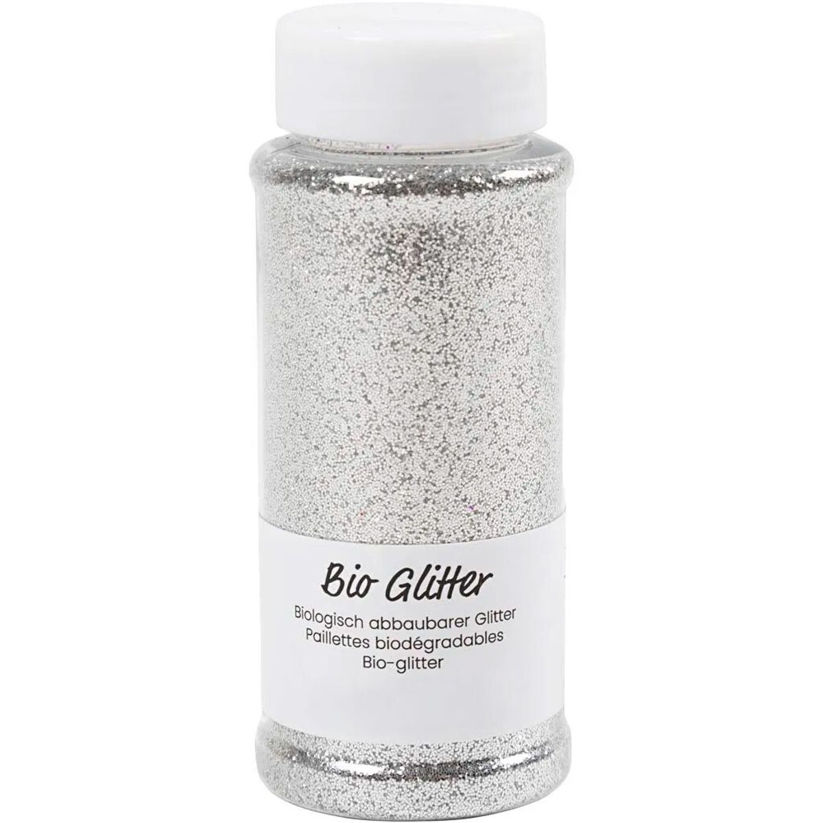 Bio-glitter, sølv, 110 g/ 1 ds.