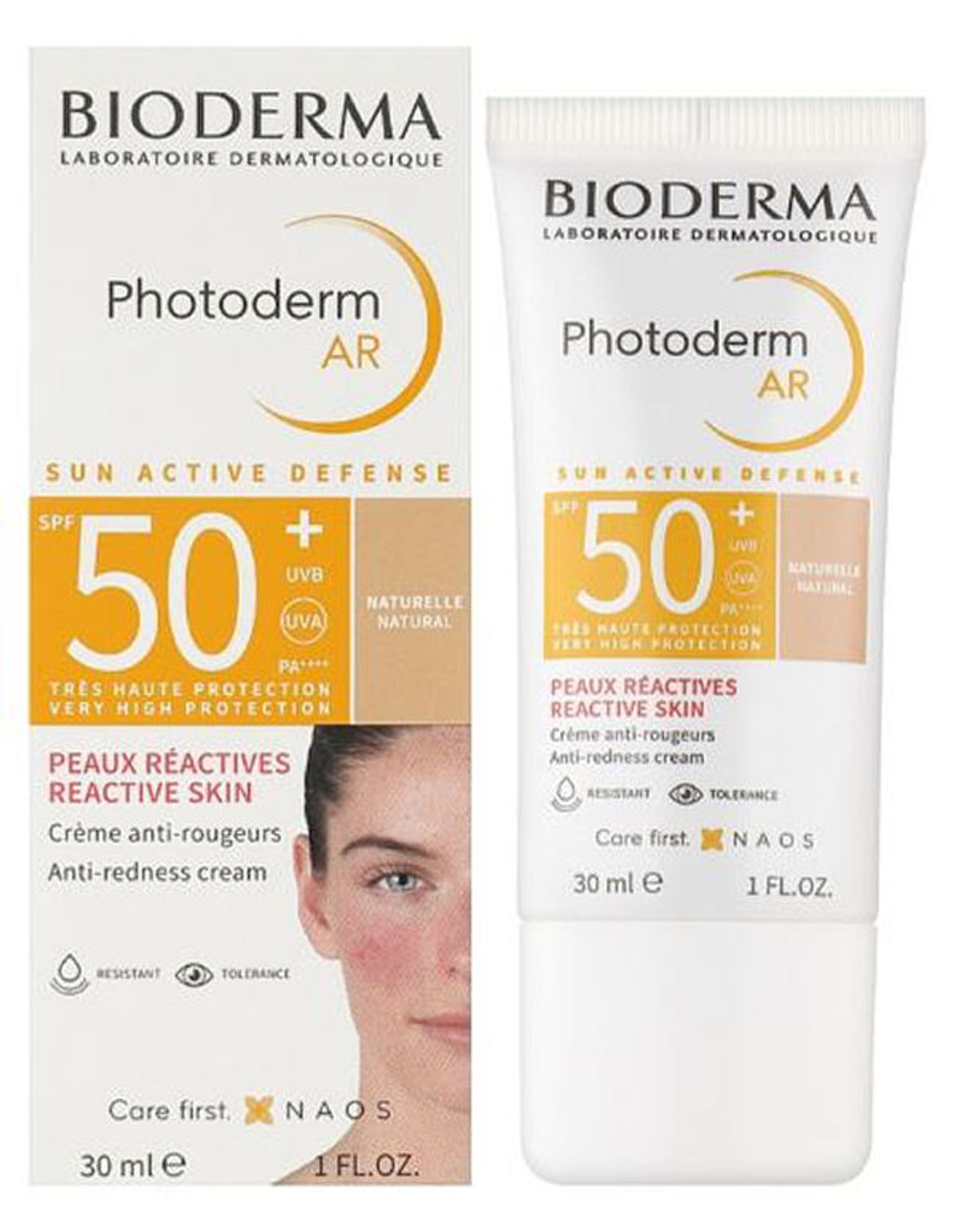 Bioderma photoderm AR sun active defense SPF50+ very high protection anti-redness cream 30ml