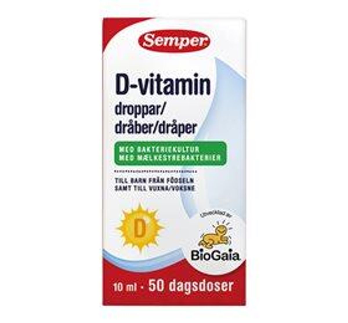 BioGaia D-vitamindråber Semper - 10 ml.