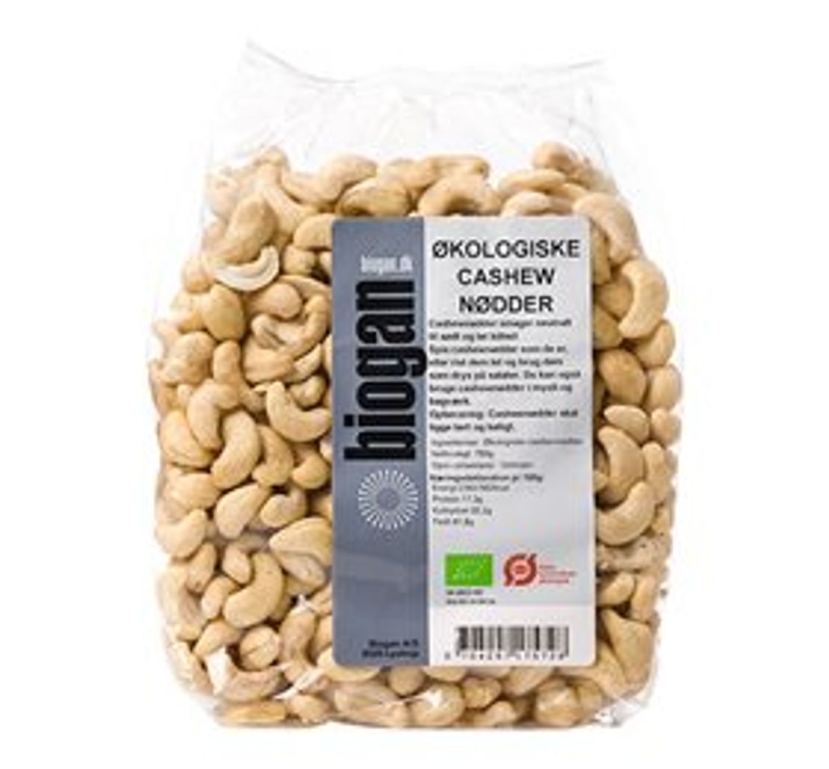 Biogan Cashewnødder Ø &bull; 750g.