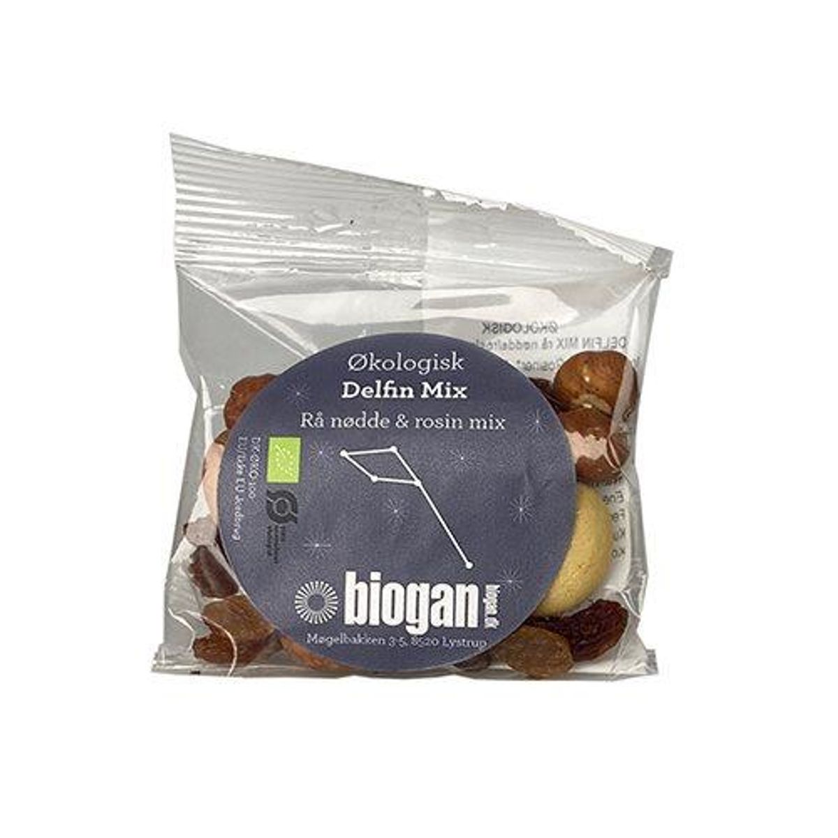 Biogan Delfin mix rå nødde & rosin Ø, 30g.