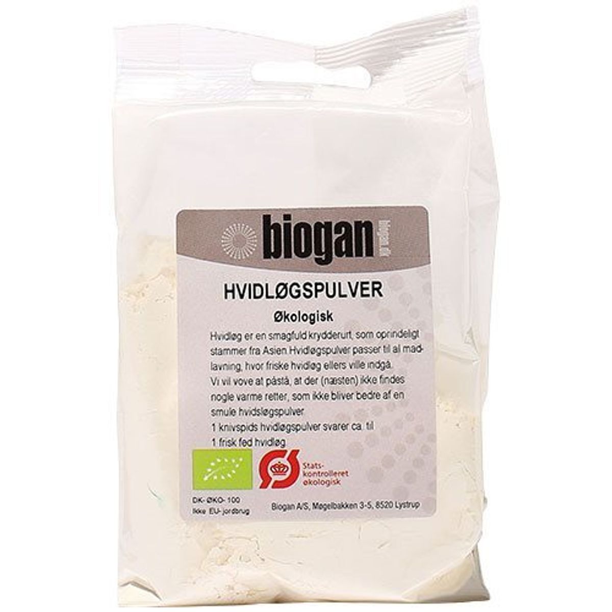 Biogan Hvidløgspulver Ø, 100g.