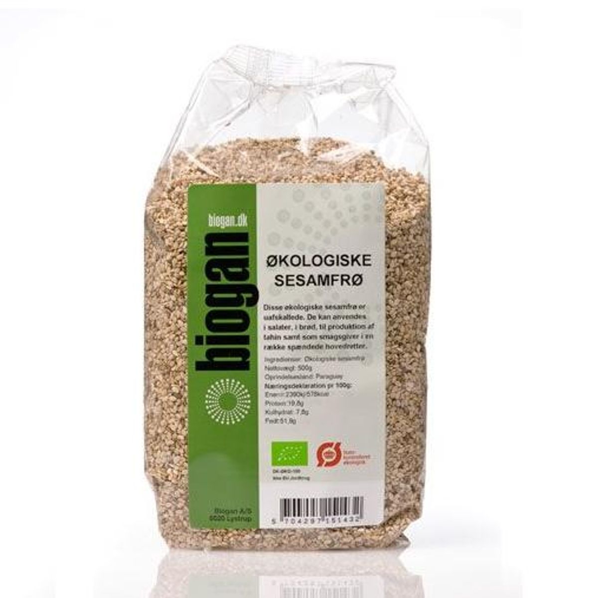 Biogan Sesamfrø Ø, 500g.