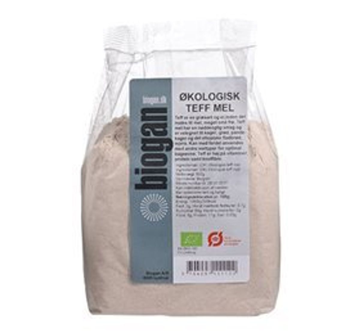 Biogan Teffmel Ø, 500g.