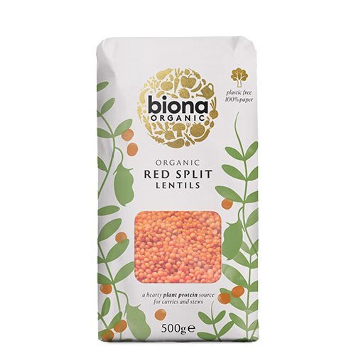 Biona Organic Røde linser Ø, 500g.