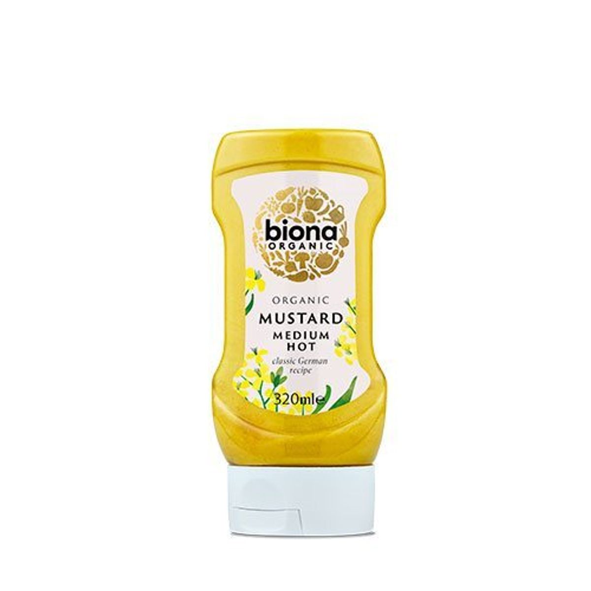 Biona Sennep medium hot (squeezy) Ø, 300ml.