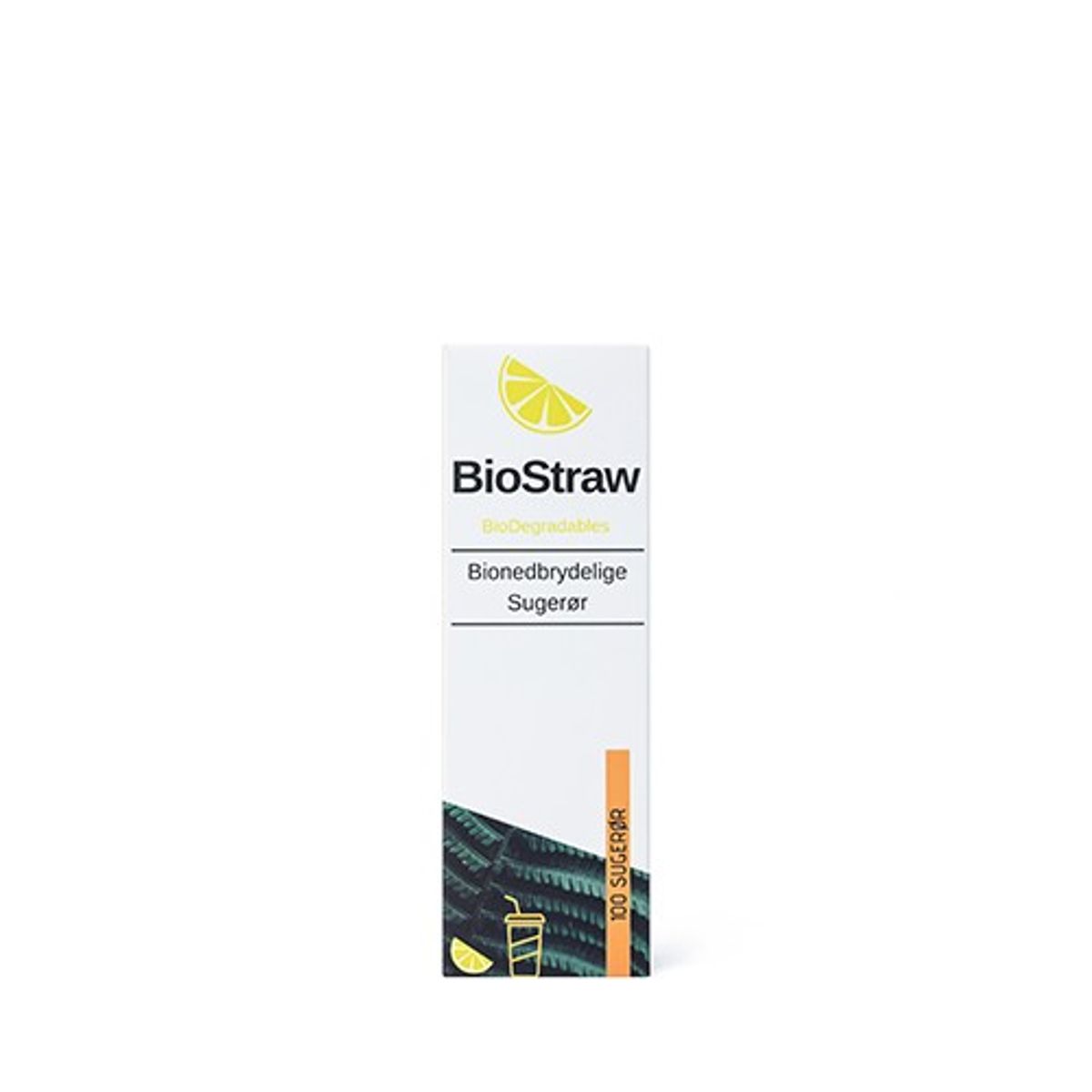 Bionedbrydelige sugerør - 100 stk - BioStraw