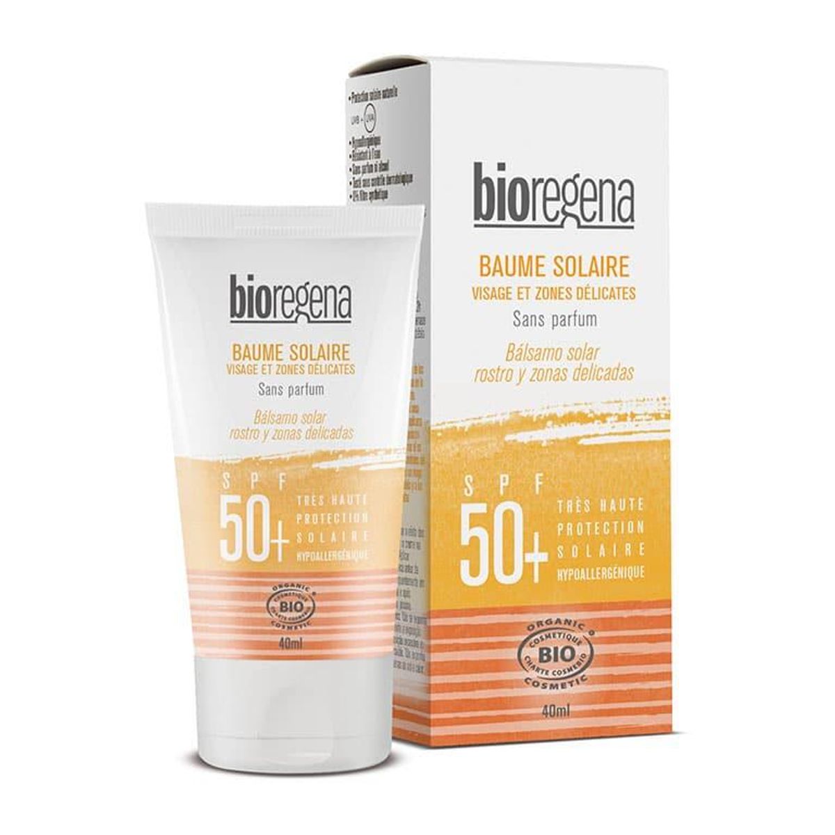 Bioregena Solbeskyttelse Balm til Ansigt SPF50+, 40ml.