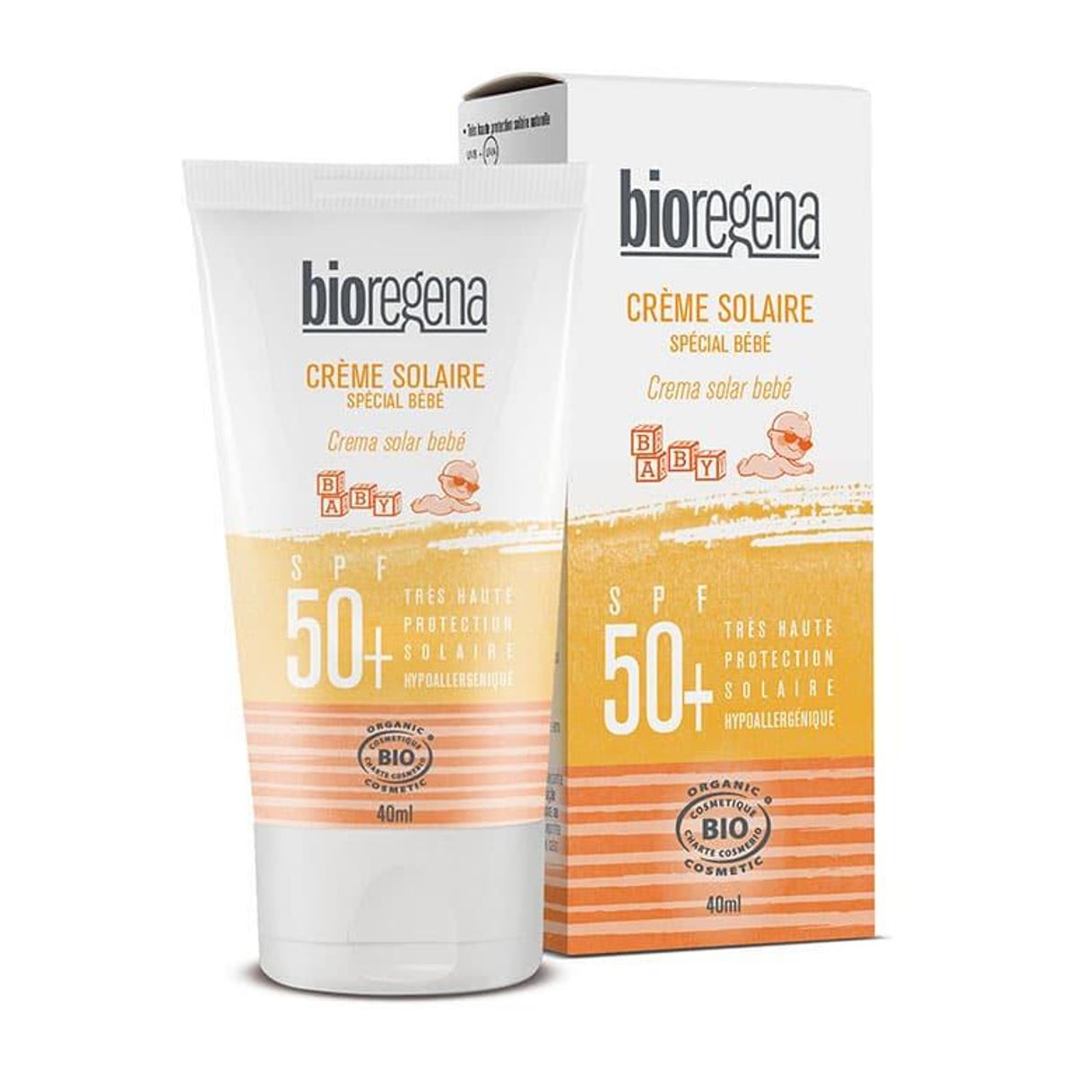 Bioregena Solbeskyttelse til Baby SPF50+, 40ml