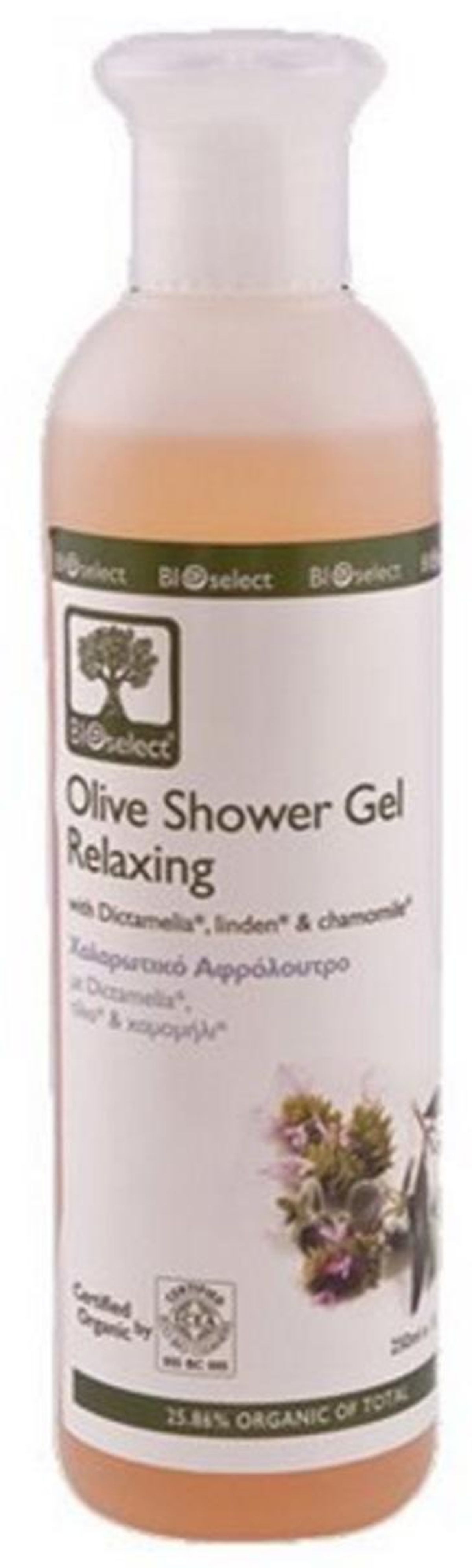 Bioselect BioEco Oliven showergel beroligende, 250ml.