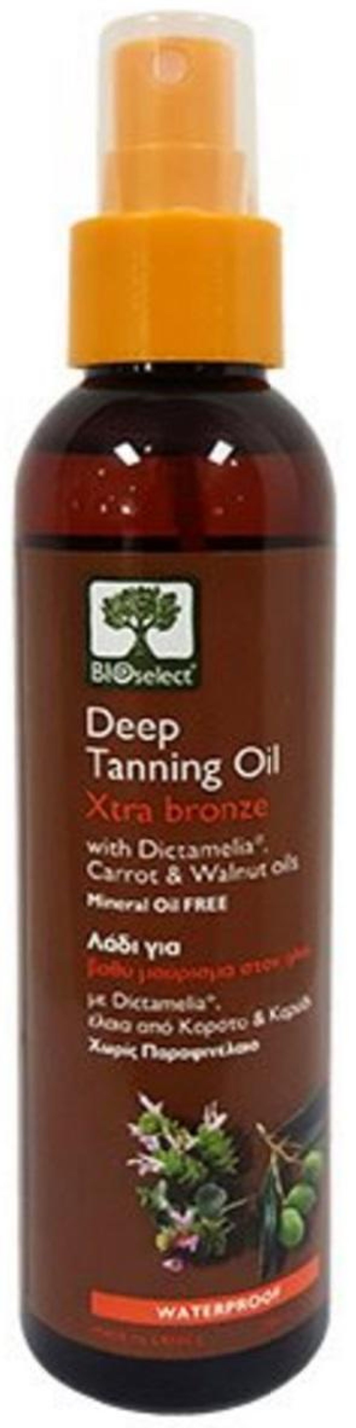 Bioselect Deep tanning olie uden faktor, 150ml.