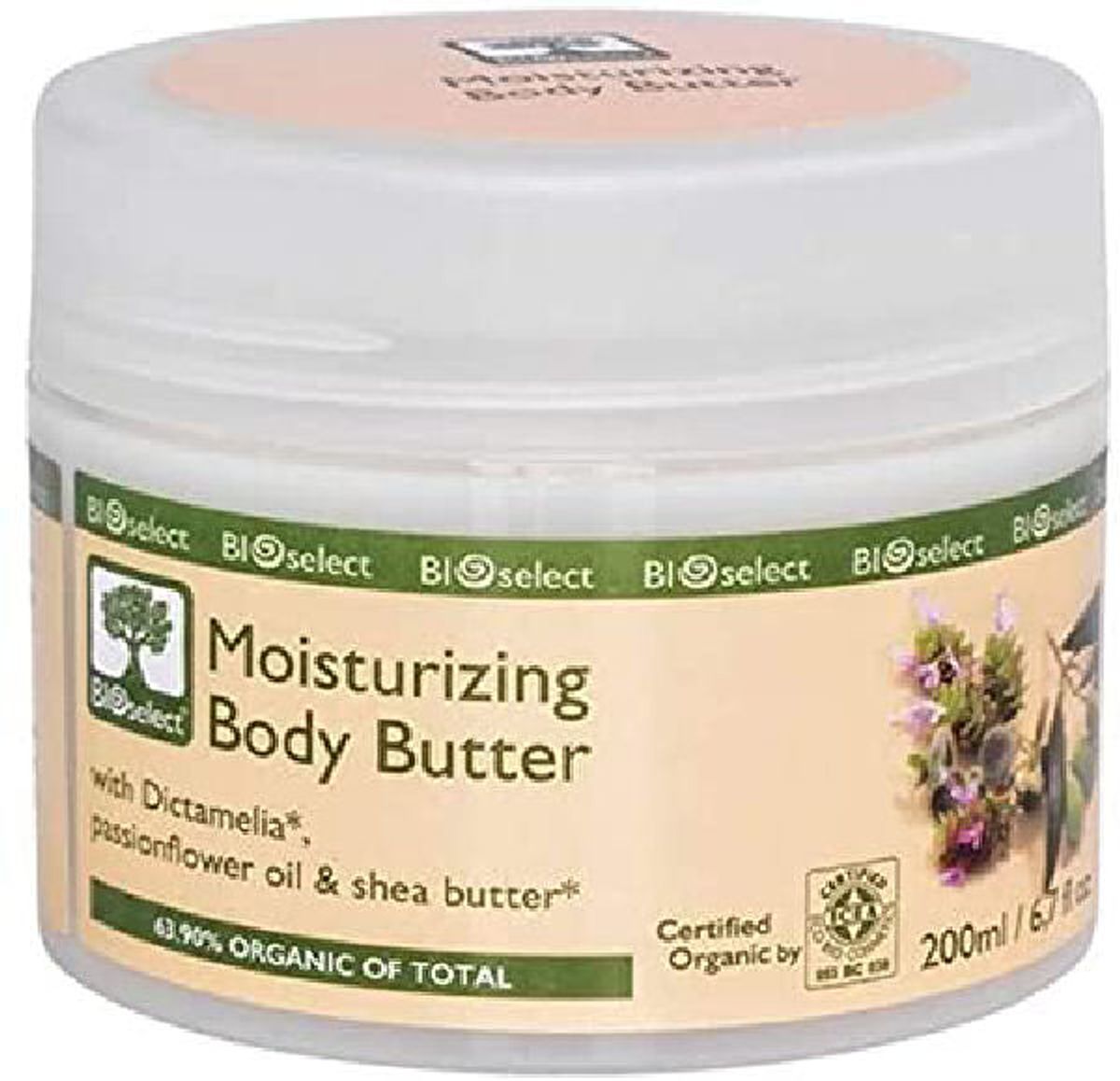 Bioselect moisturizing body butter with dictamelia 200ml