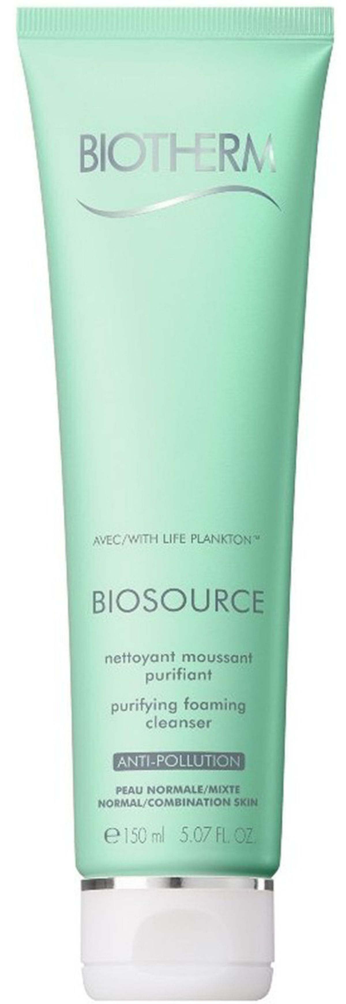 Biotherm biosource purifying foaming cleanser with life plankton 150ml