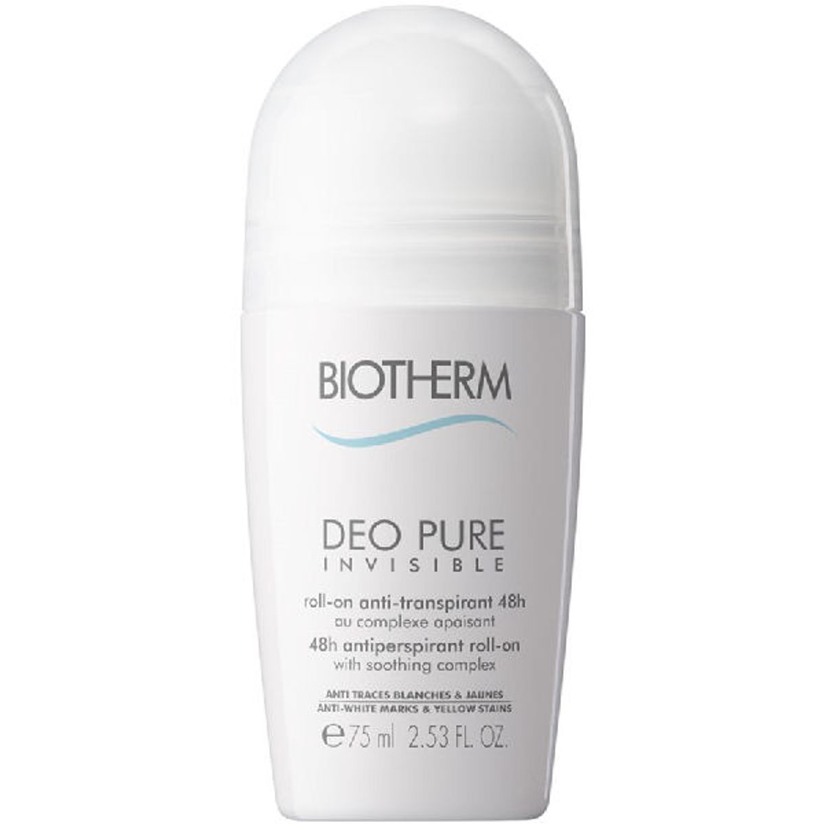 Biotherm deo pure invisible roll-on anti-transpirant 48h 75ml