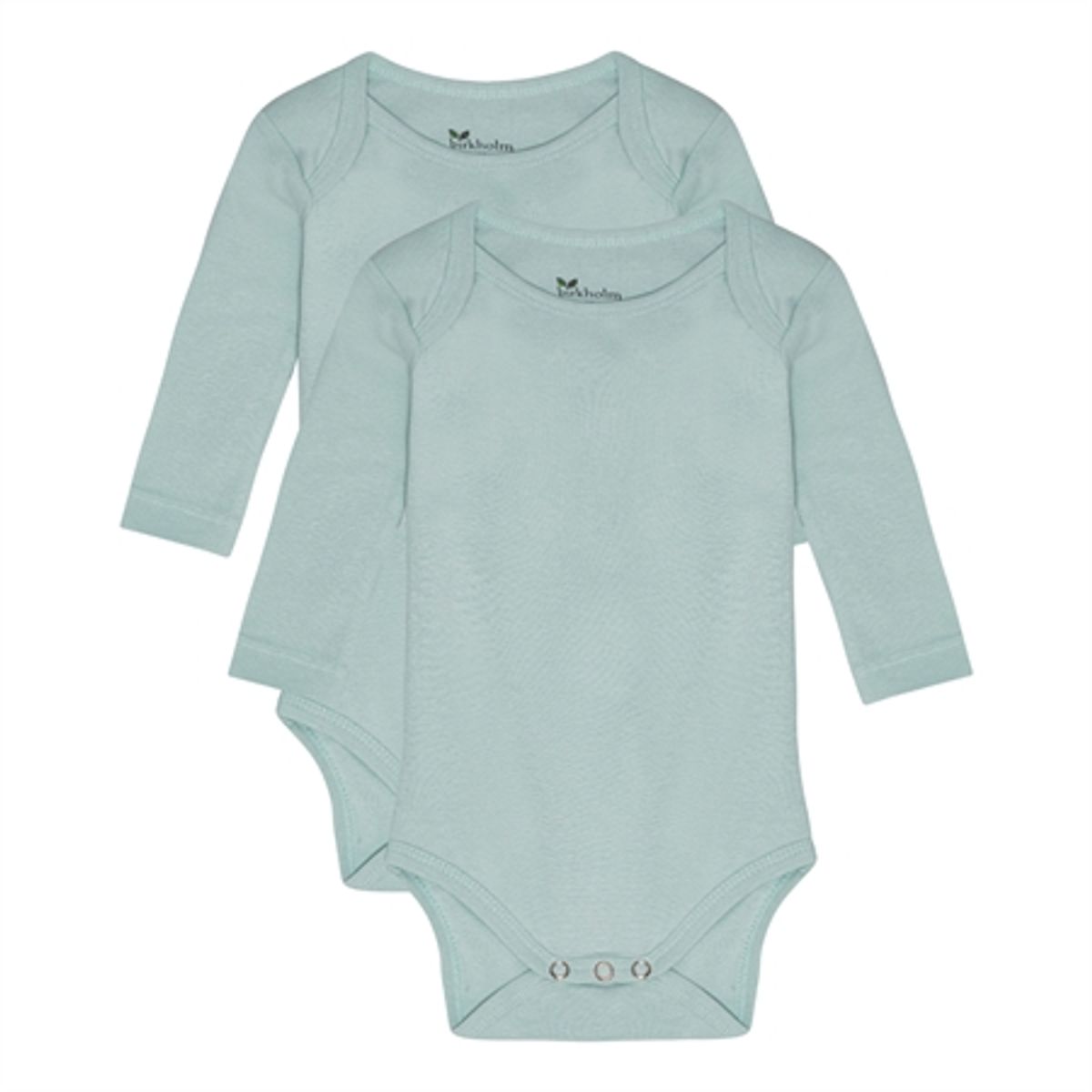 BIRKHOLM 2-Pak Langærmet Body Pastel Blå