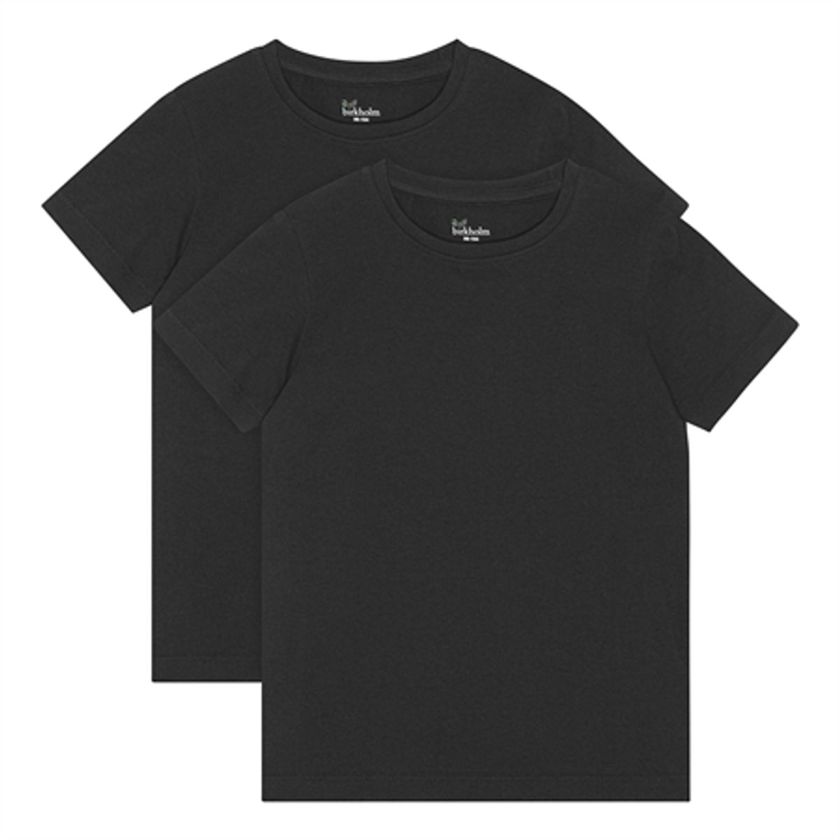 BIRKHOLM 2-Pak T-shirts Midnat Sort