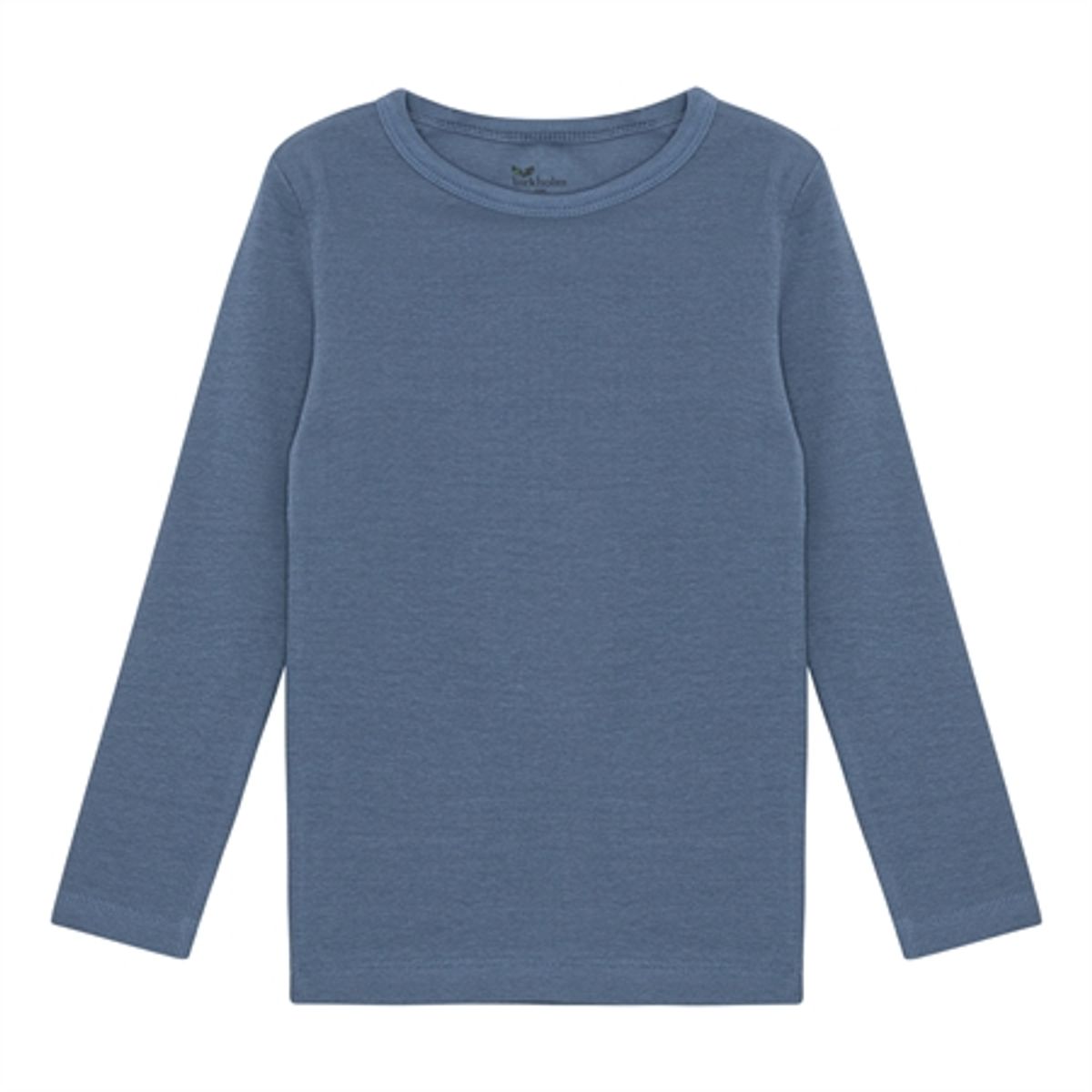 BIRKHOLM Rib Bluse Indigo Blå