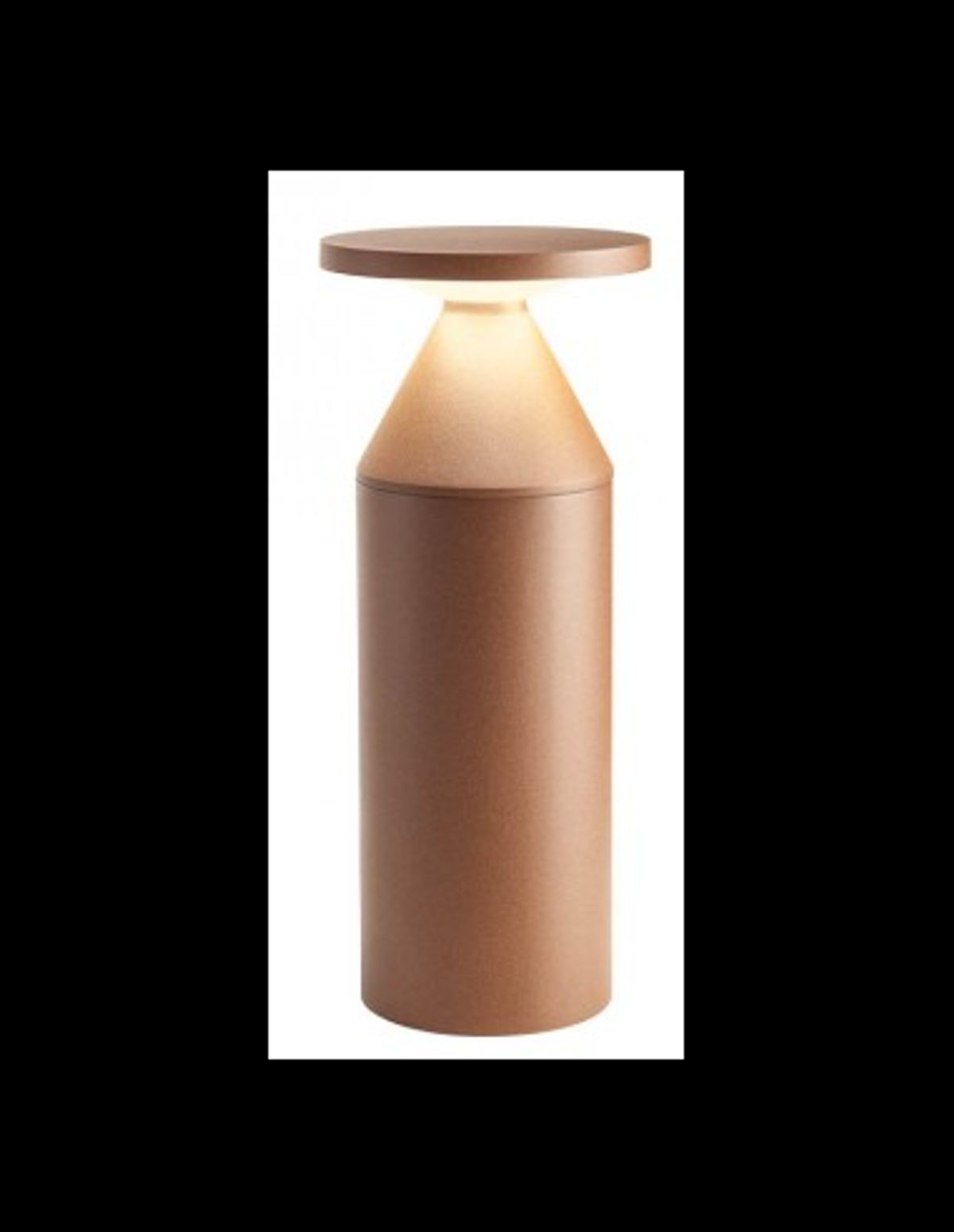 BIRO Bedlampe i aluminium og polycarbonat H30 cm 1 x 12W SMD LED - Mat corten