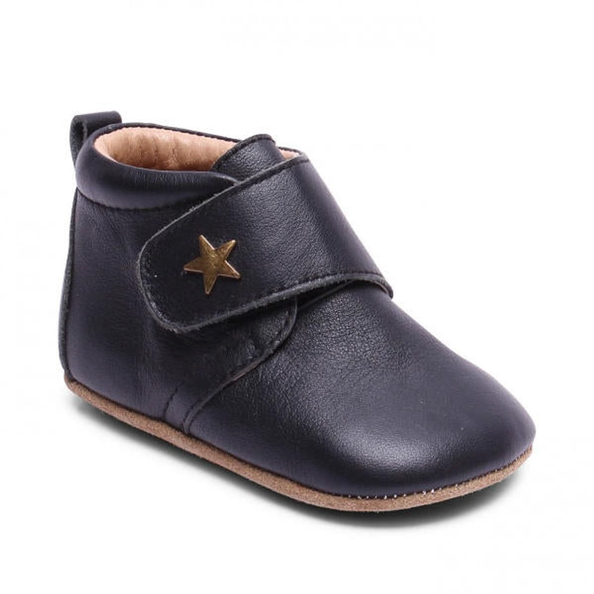 Bisgaard - Hjemmesko Velcro Star - Black - 20