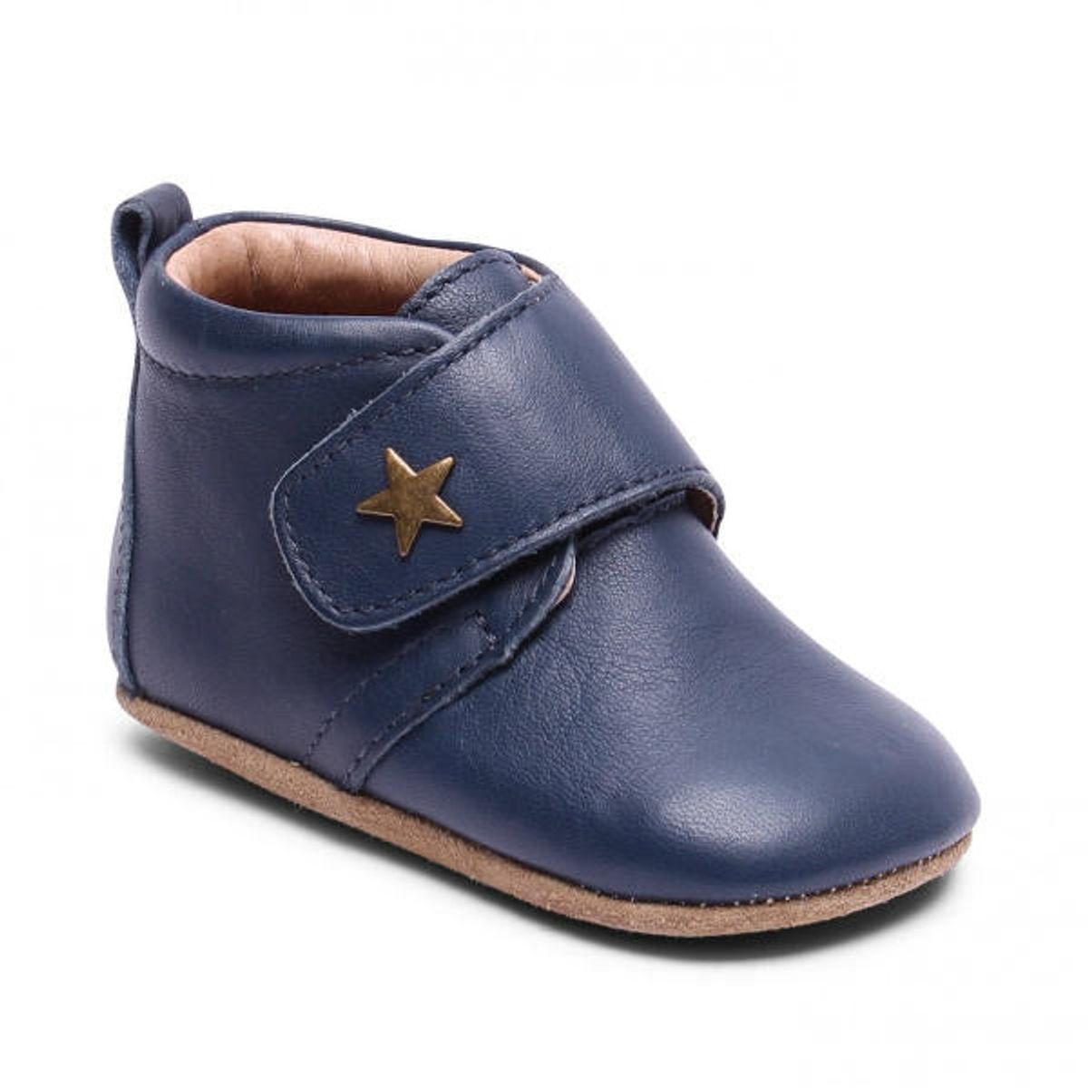 Bisgaard - Hjemmesko Velcro Star - Navy - 23