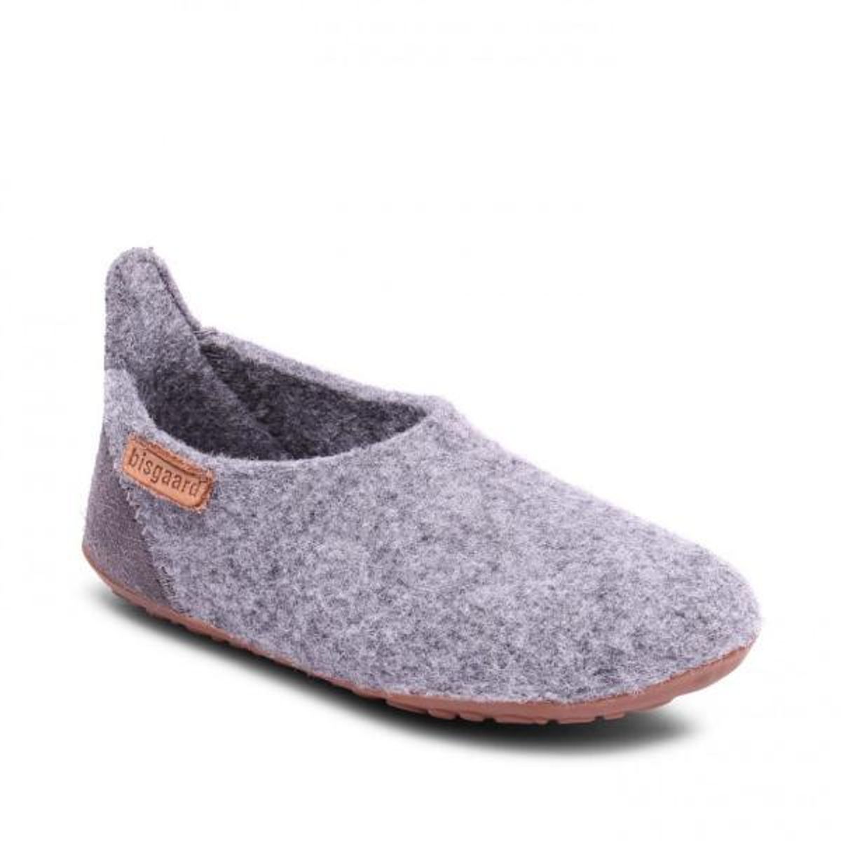 Bisgaard - Uldhjemmesko Wool Basic - Grey - 29