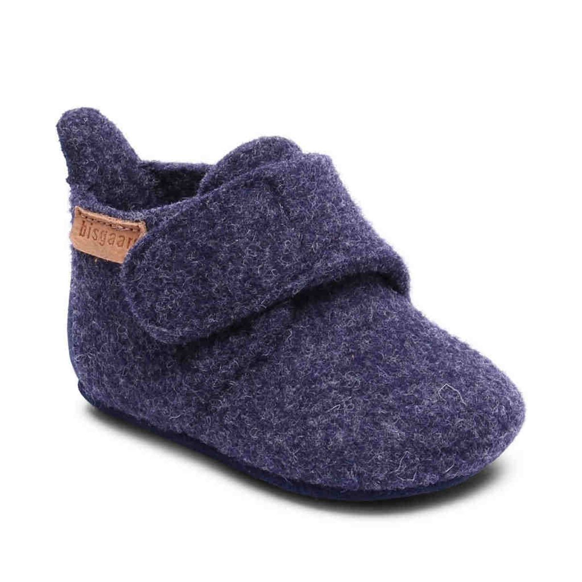 Bisgaard - Uldhjemmesko Wool Star - Blue - 26