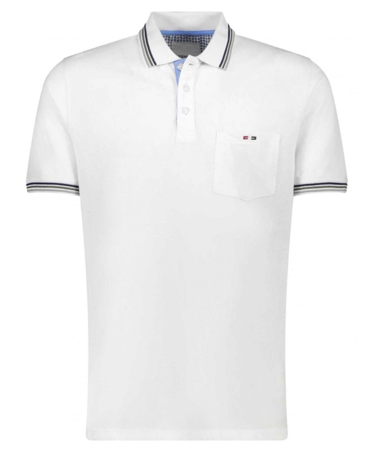 Bison polo i hvid til herre | Regular fit |